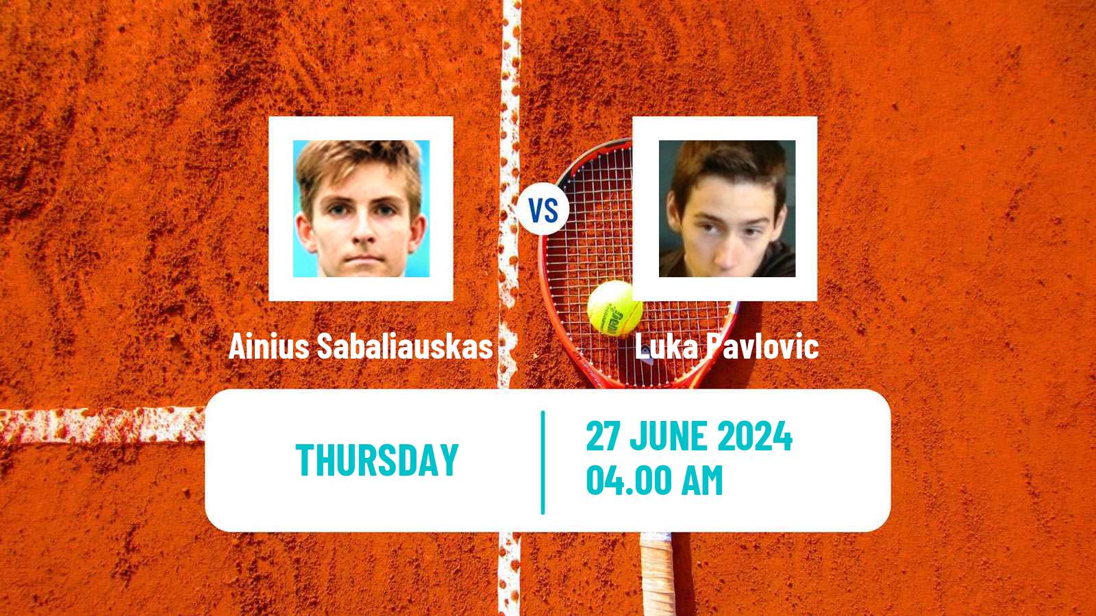 Tennis ITF M15 Belgrade Men Ainius Sabaliauskas - Luka Pavlovic