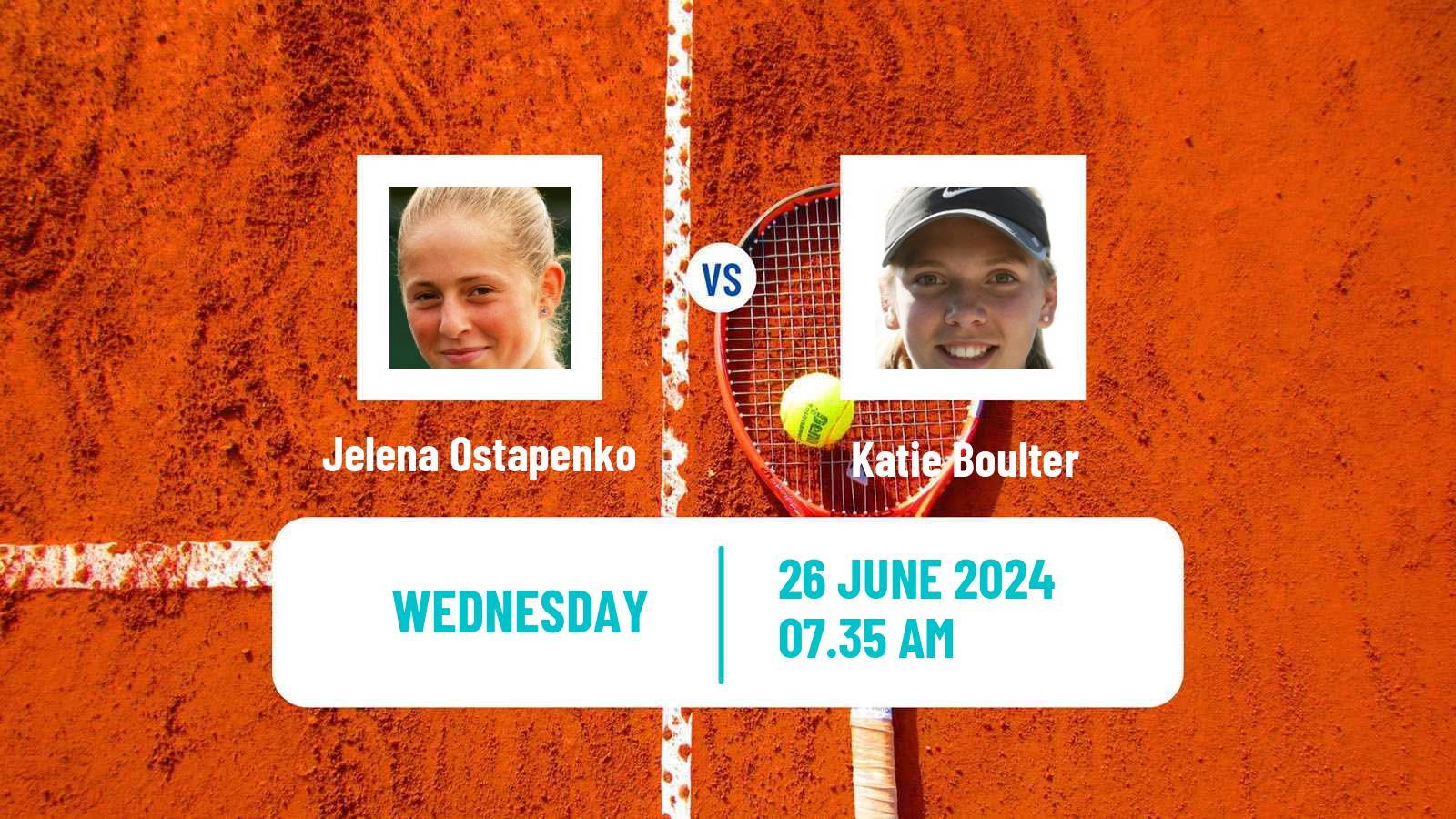 Tennis WTA Eastbourne Jelena Ostapenko - Katie Boulter