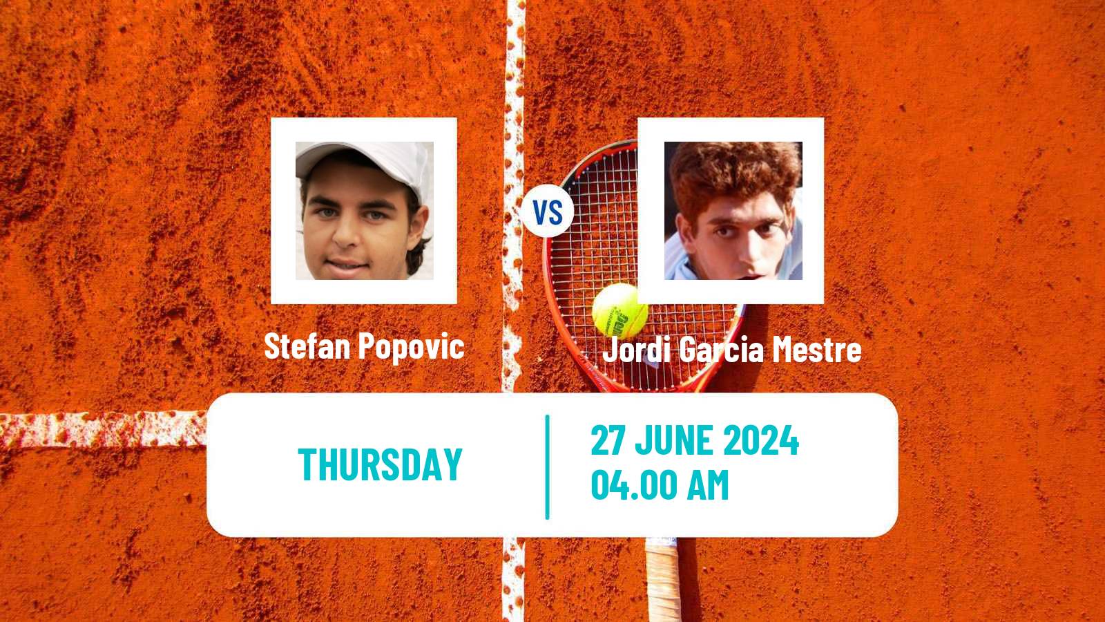 Tennis ITF M15 Belgrade Men Stefan Popovic - Jordi Garcia Mestre