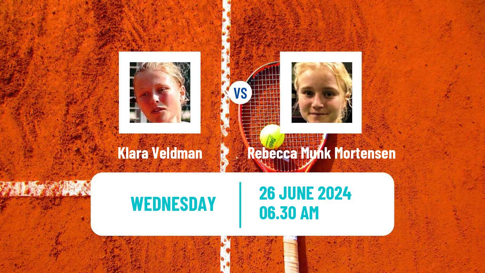 Tennis ITF W15 Alkmaar Women Klara Veldman - Rebecca Munk Mortensen