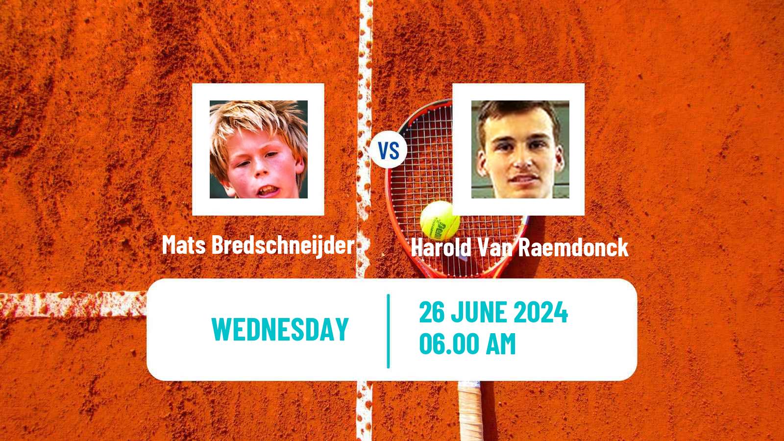 Tennis ITF M25 Brussels Men Mats Bredschneijder - Harold Van Raemdonck