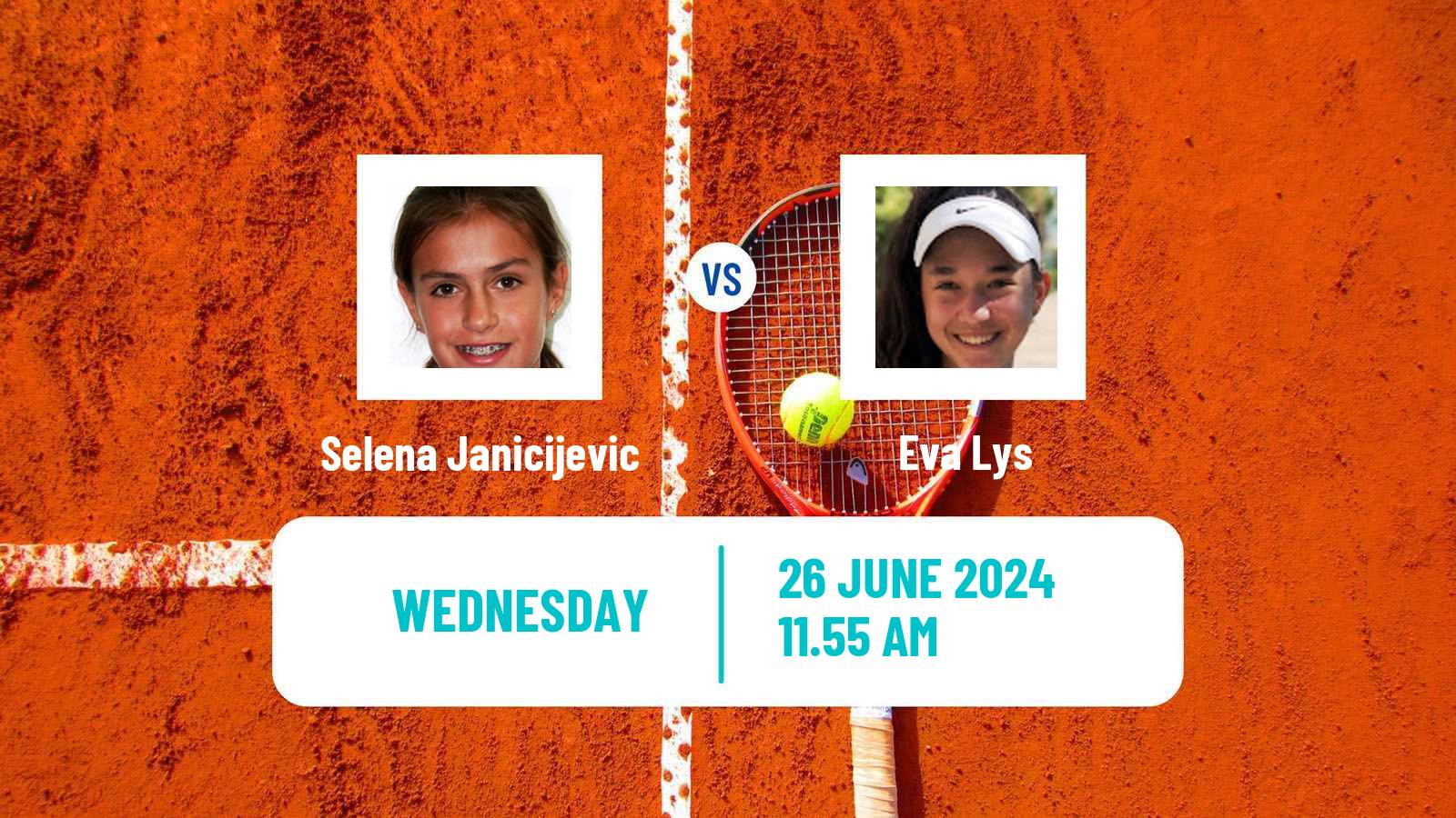 Tennis WTA Wimbledon Selena Janicijevic - Eva Lys