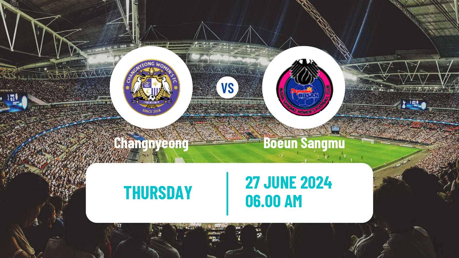 Soccer South Korean WK League Changnyeong - Boeun Sangmu