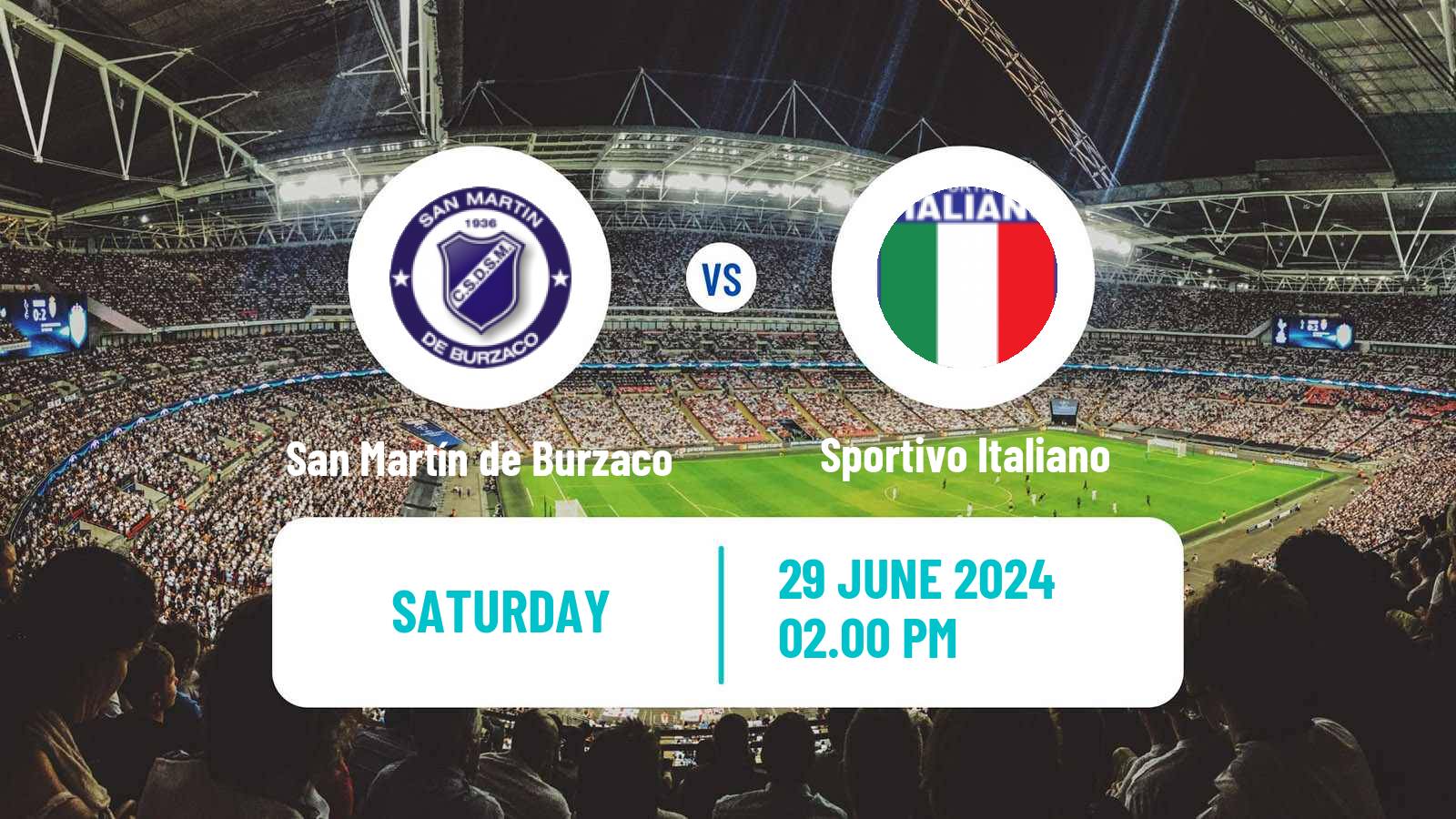 Soccer Argentinian Primera B San Martín de Burzaco - Sportivo Italiano