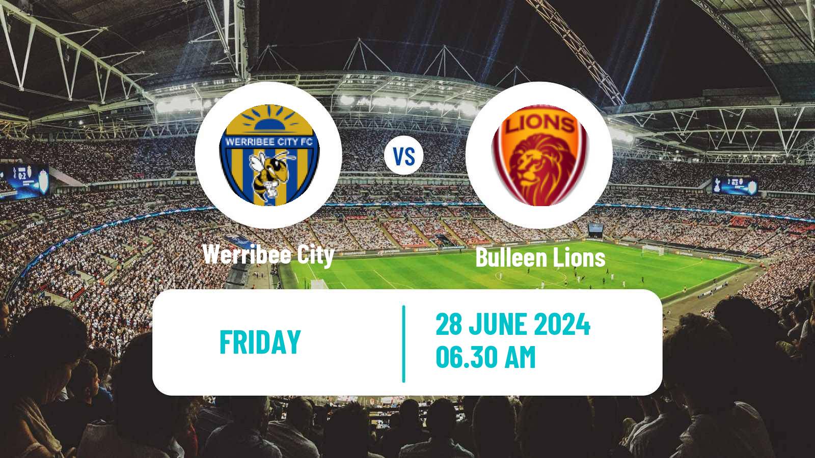 Soccer Australian Victoria Premier League Werribee City - Bulleen Lions