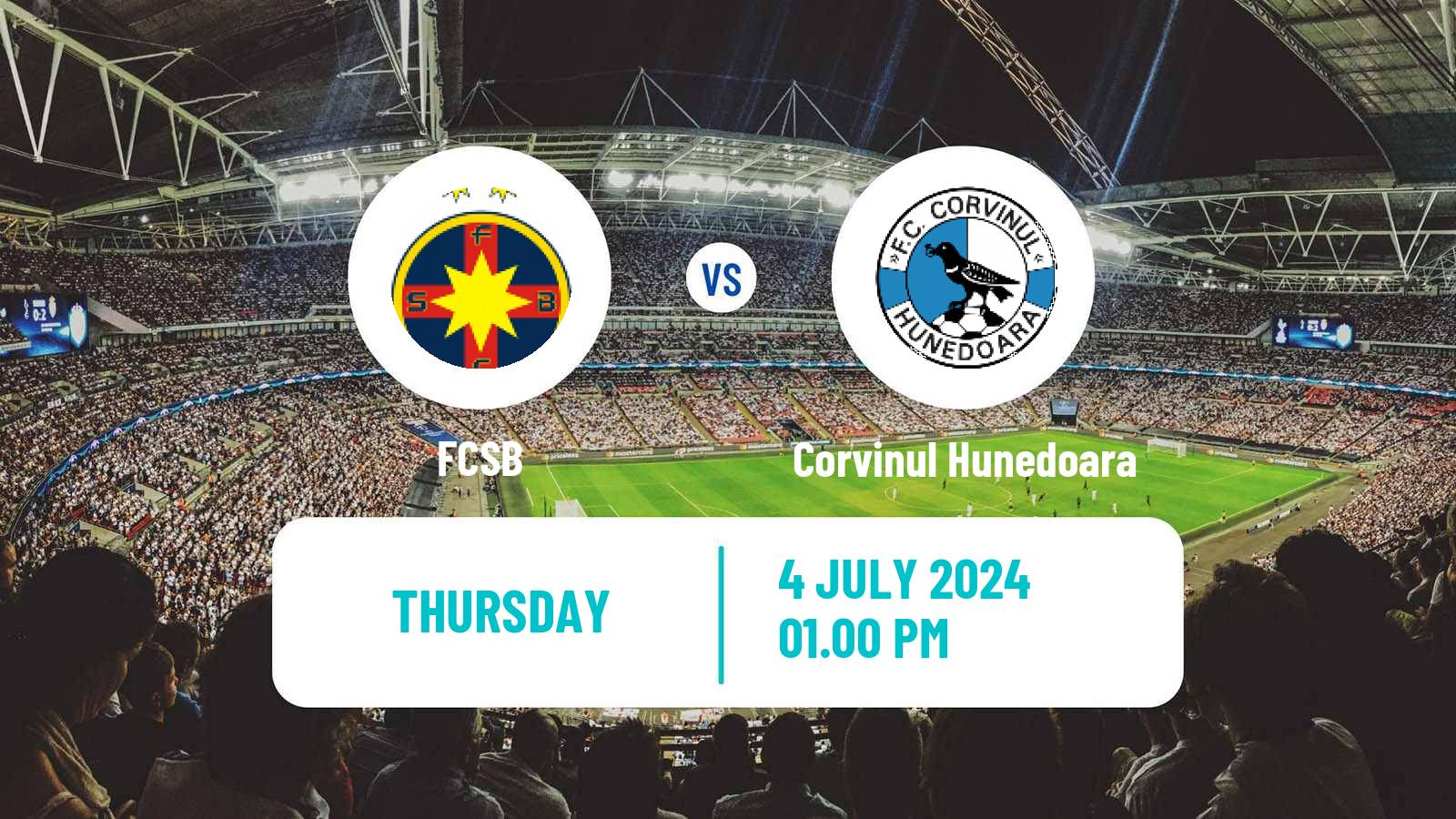 Soccer Romanian Super Cup FCSB - Corvinul Hunedoara