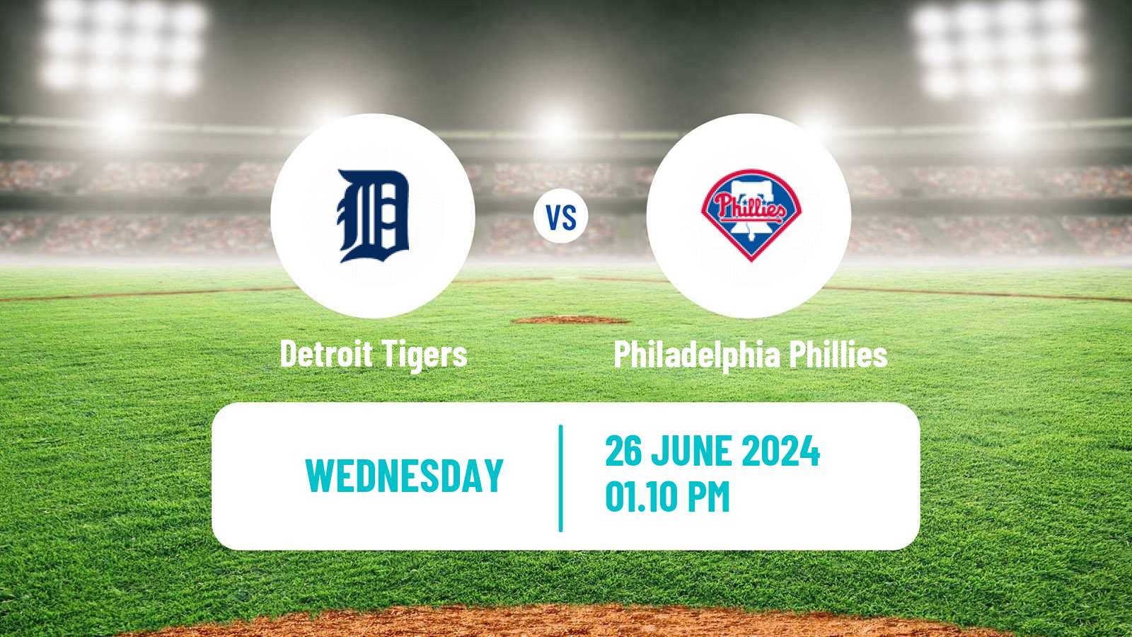 Baseball MLB Detroit Tigers - Philadelphia Phillies