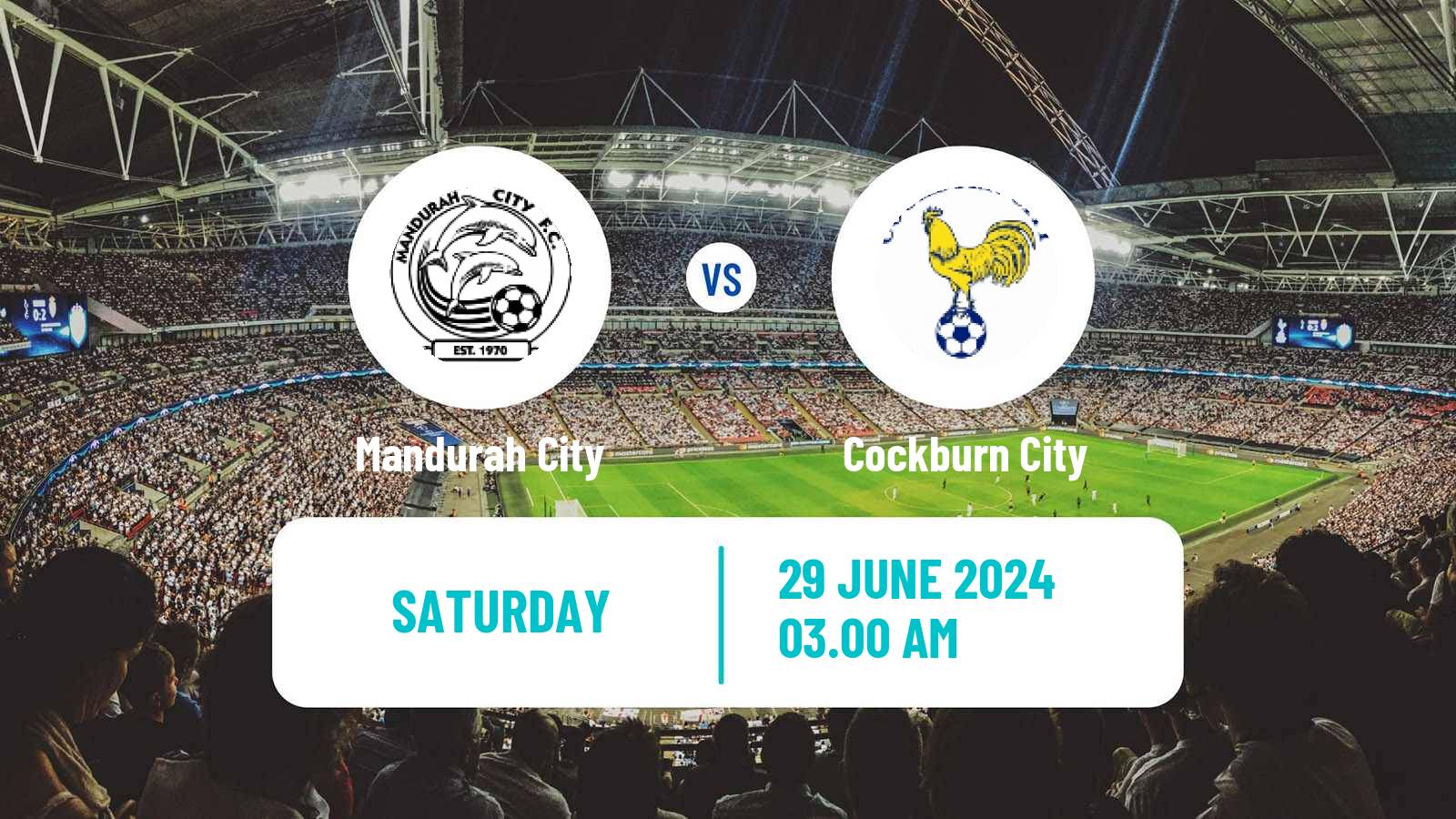 Soccer Australian WA State League Mandurah City - Cockburn City