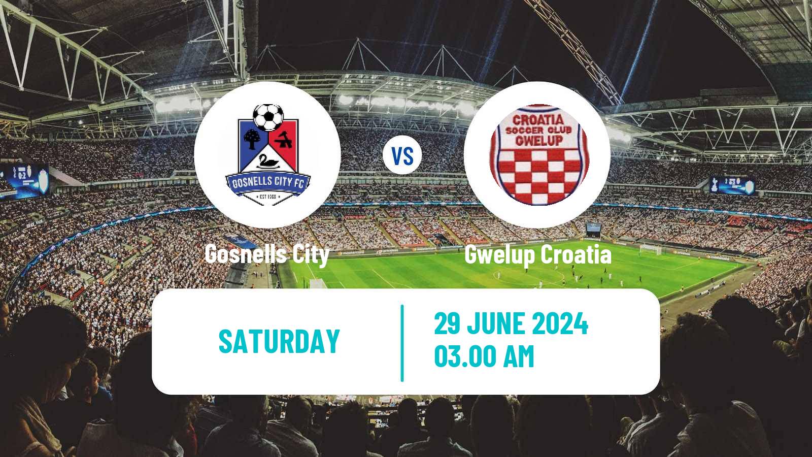 Soccer Australian WA State League Gosnells City - Gwelup Croatia