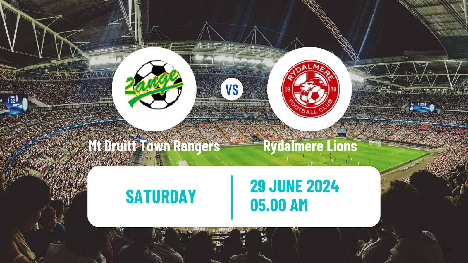 Soccer Australian NSW League One Mt Druitt Town Rangers - Rydalmere Lions