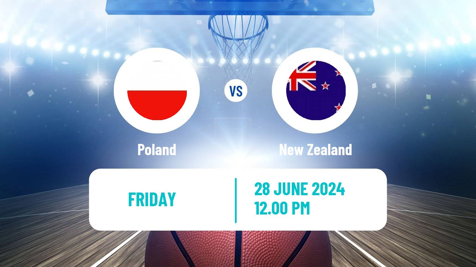 Basketball Friendly International Basketball Poland - New Zealand