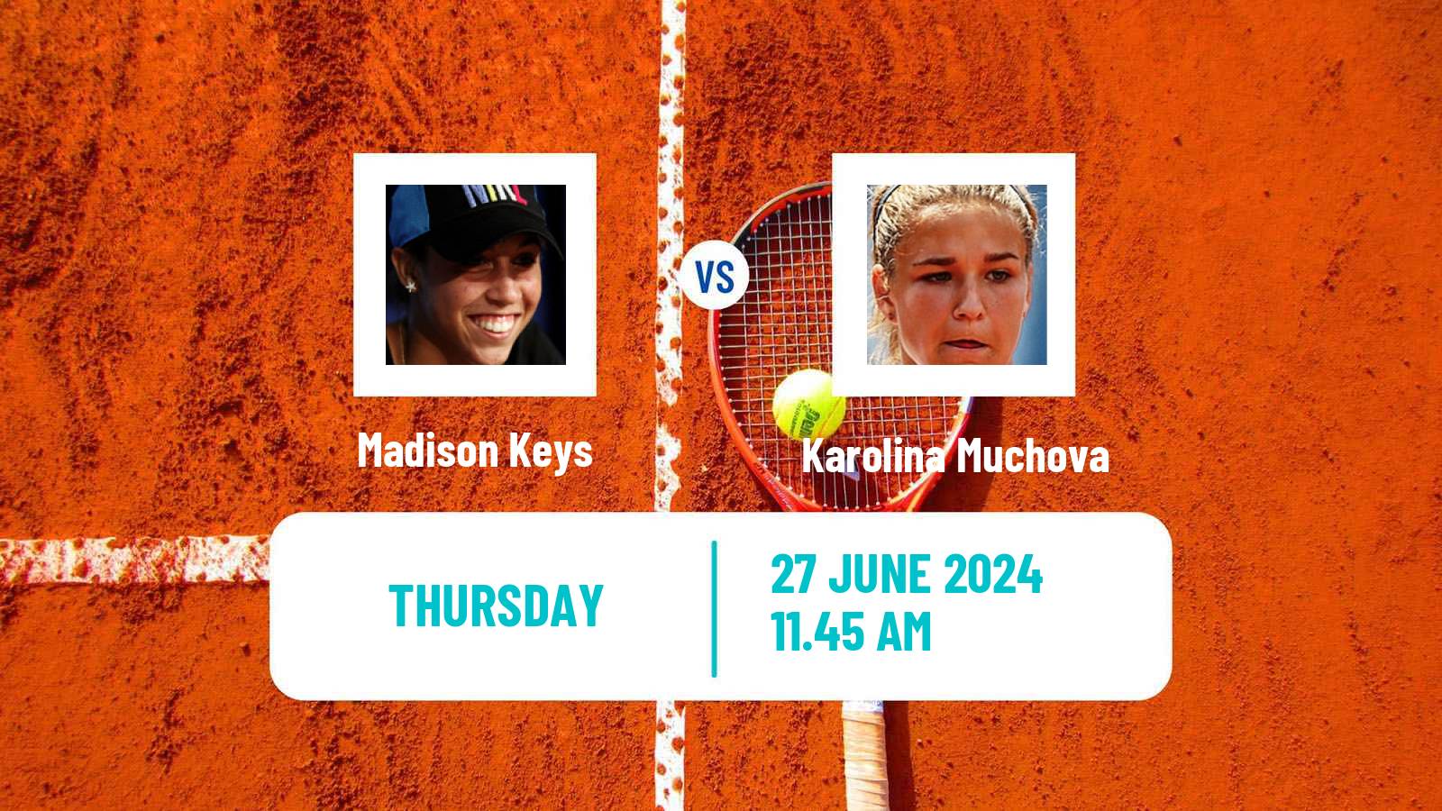 Tennis WTA Eastbourne Madison Keys - Karolina Muchova