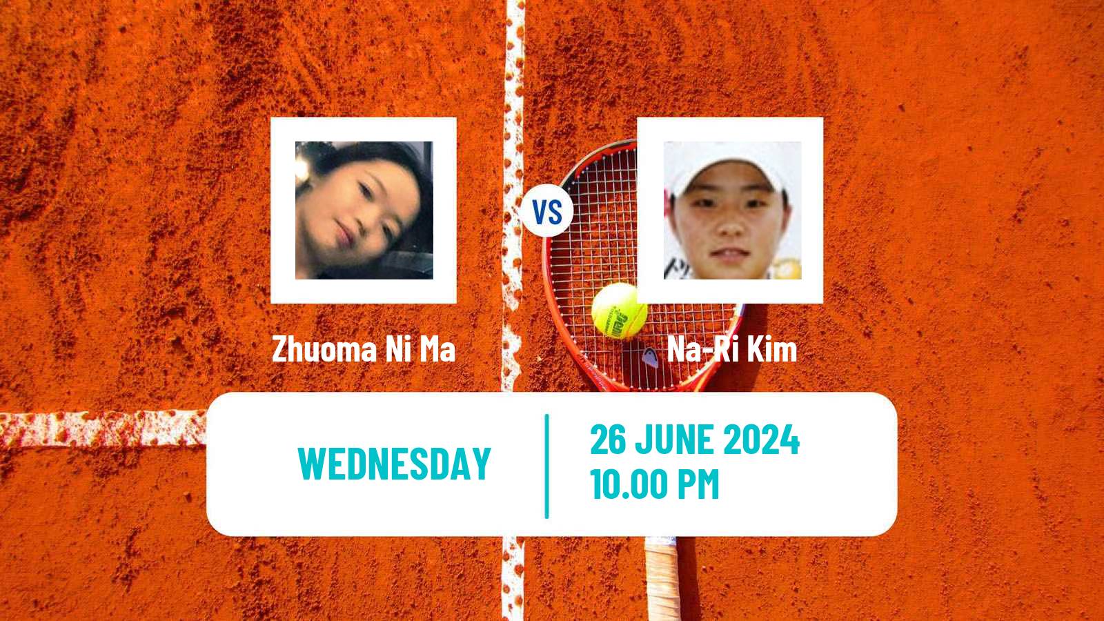 Tennis ITF W15 Tianjin Women Zhuoma Ni Ma - Na-Ri Kim