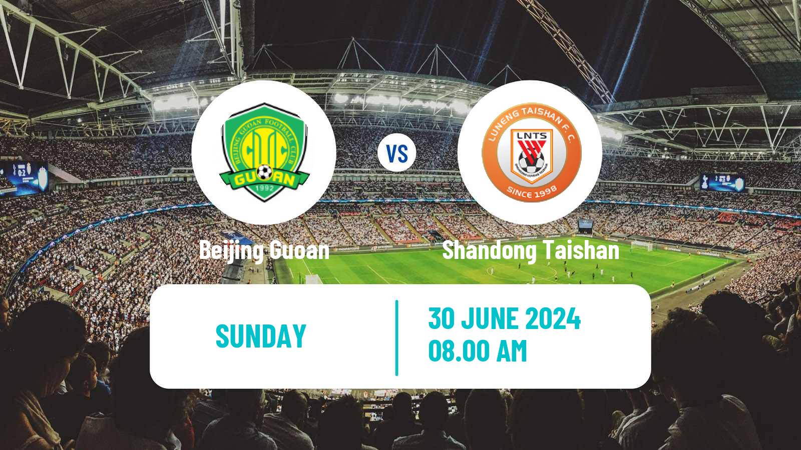 Soccer Chinese Super League Beijing Guoan - Shandong Taishan