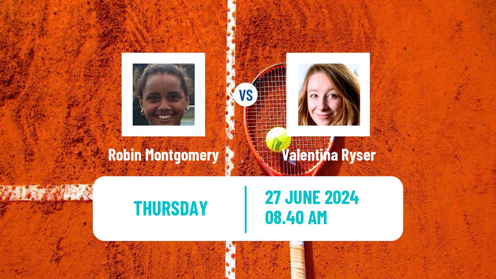 Tennis WTA Wimbledon Robin Montgomery - Valentina Ryser