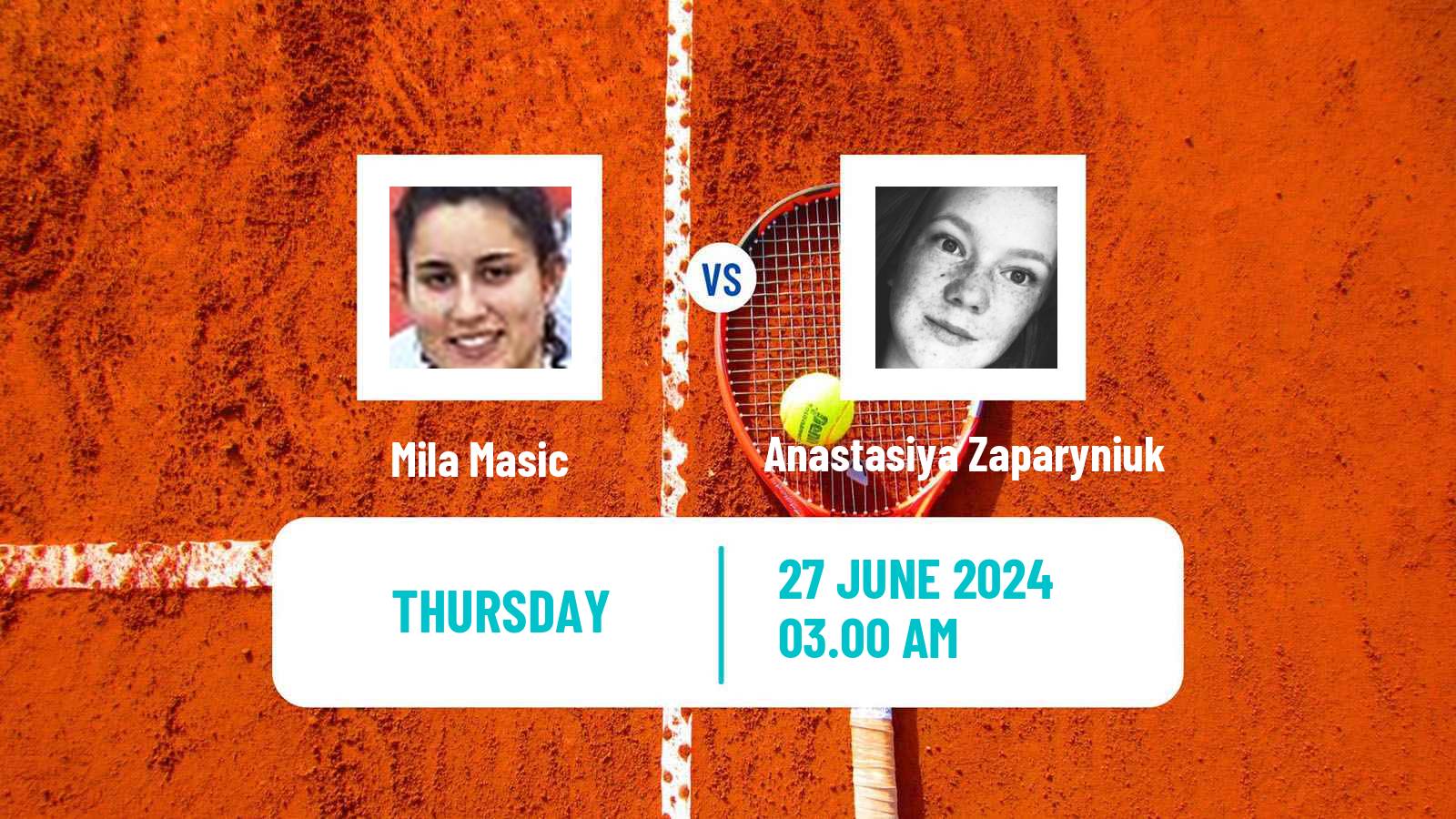 Tennis ITF W15 Kursumlijska Banja 9 Women Mila Masic - Anastasiya Zaparyniuk