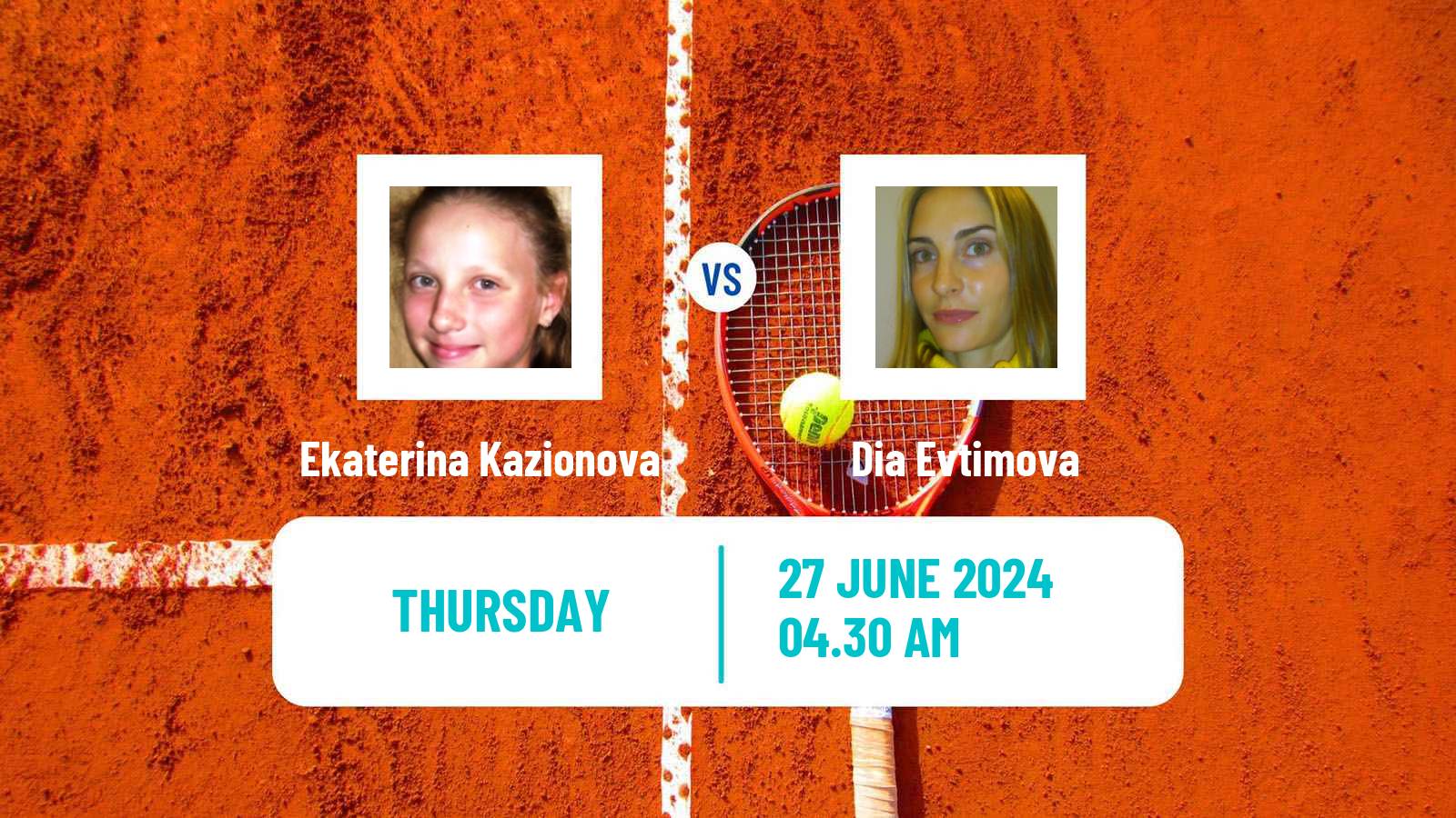 Tennis ITF W15 Kursumlijska Banja 9 Women Ekaterina Kazionova - Dia Evtimova