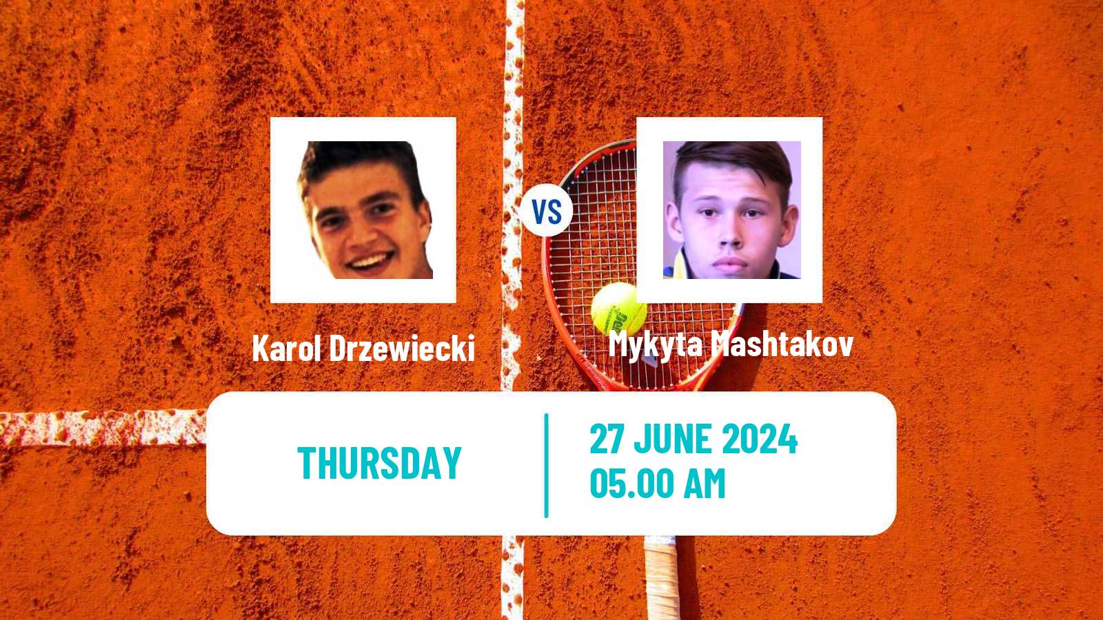 Tennis ITF M15 Wroclaw Men Karol Drzewiecki - Mykyta Mashtakov