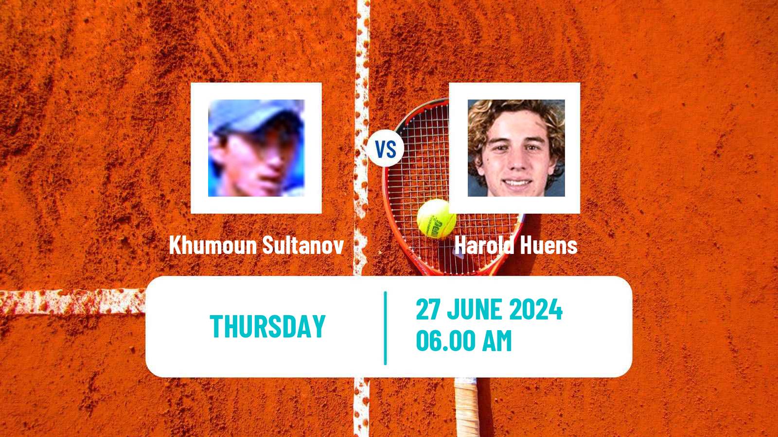 Tennis ITF M25 Brussels Men Khumoun Sultanov - Harold Huens