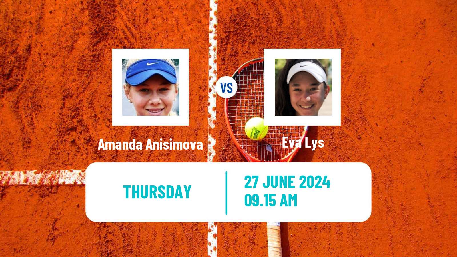 Tennis WTA Wimbledon Amanda Anisimova - Eva Lys