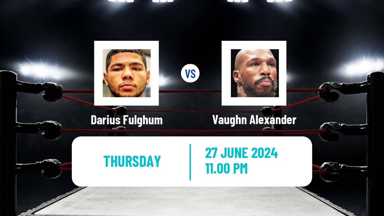 Boxing Super Middleweight Others Matches Men Darius Fulghum - Vaughn Alexander