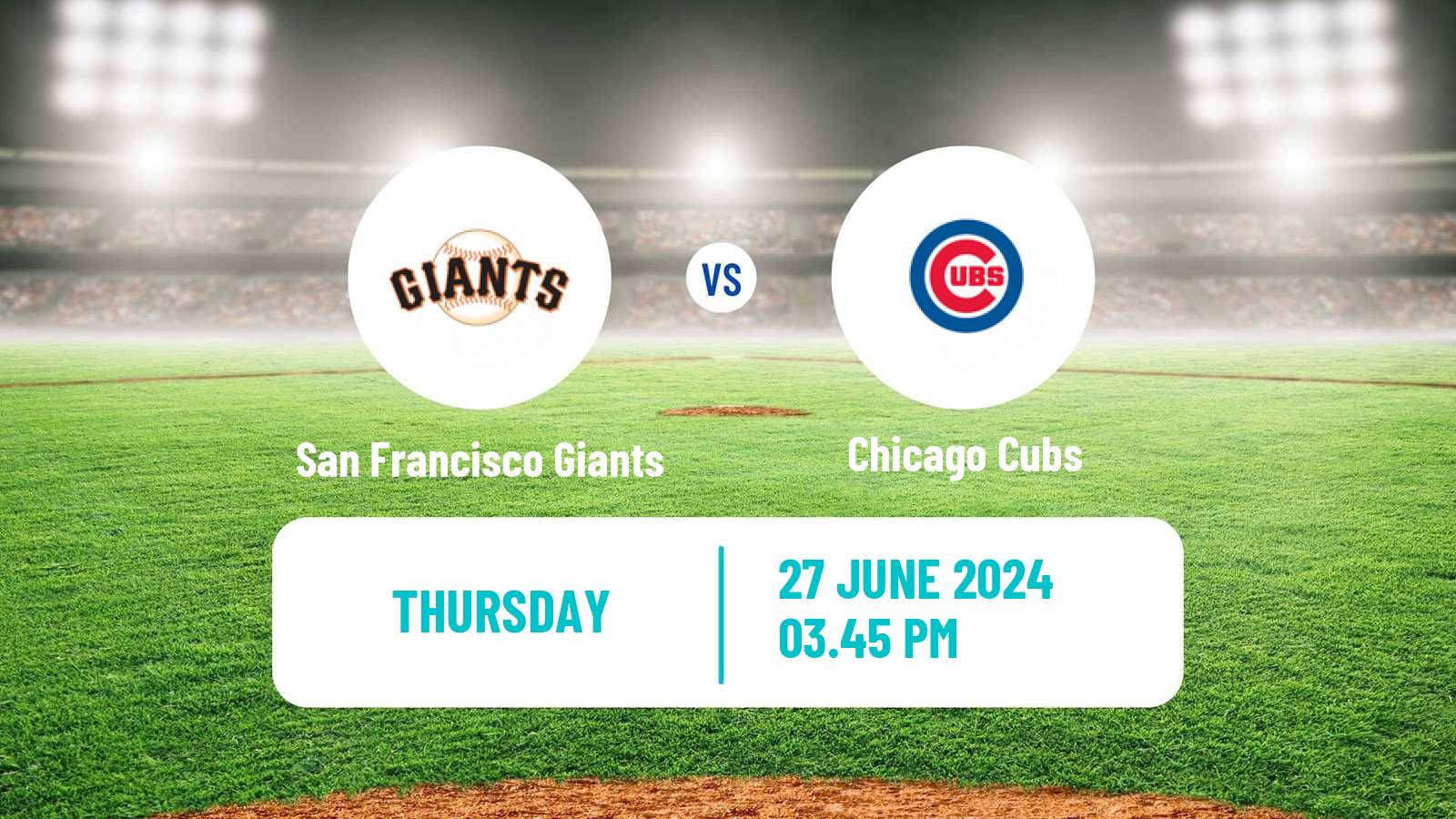 Baseball MLB San Francisco Giants - Chicago Cubs