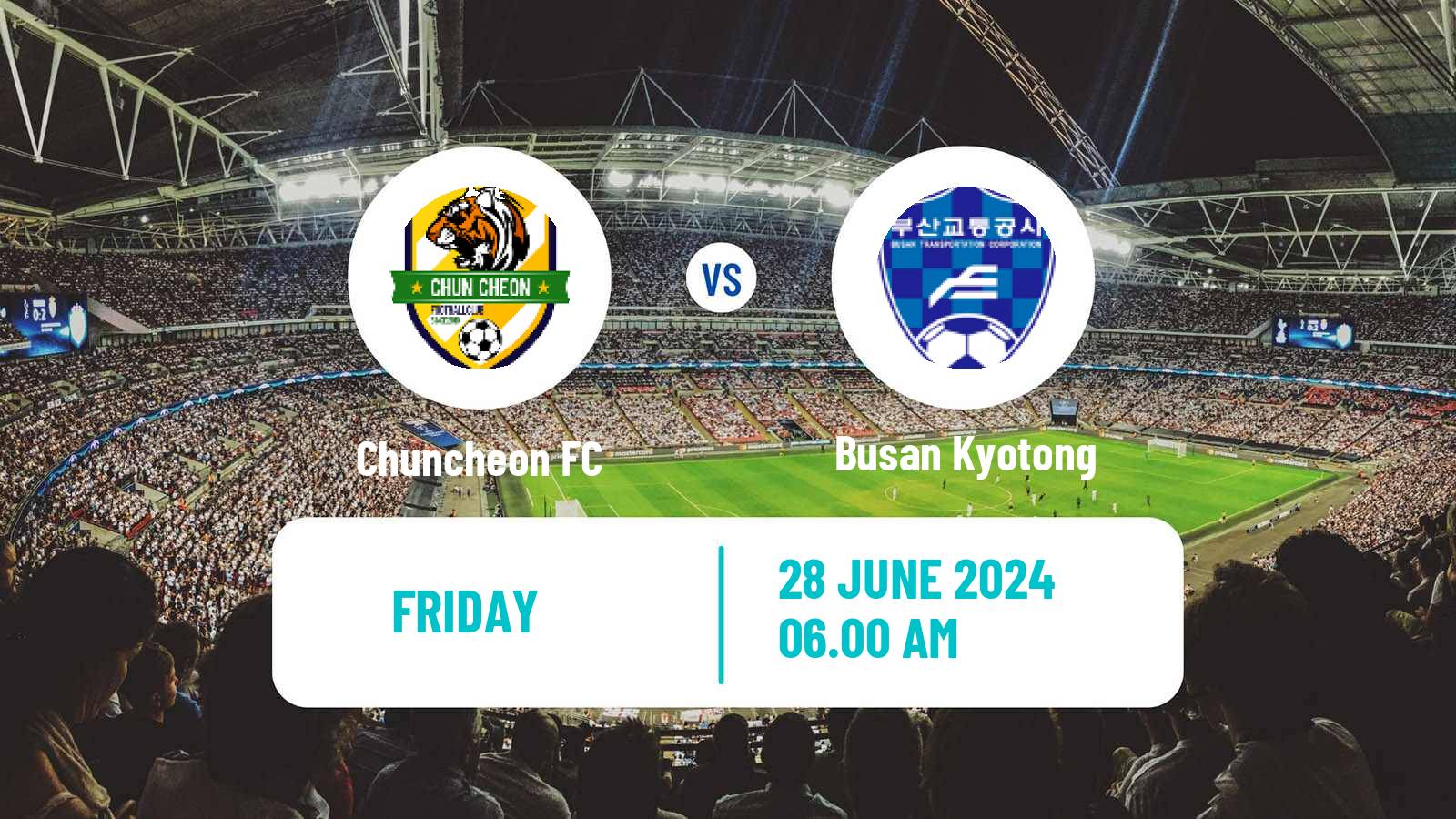 Soccer South Korean K3 League Chuncheon - Busan Kyotong