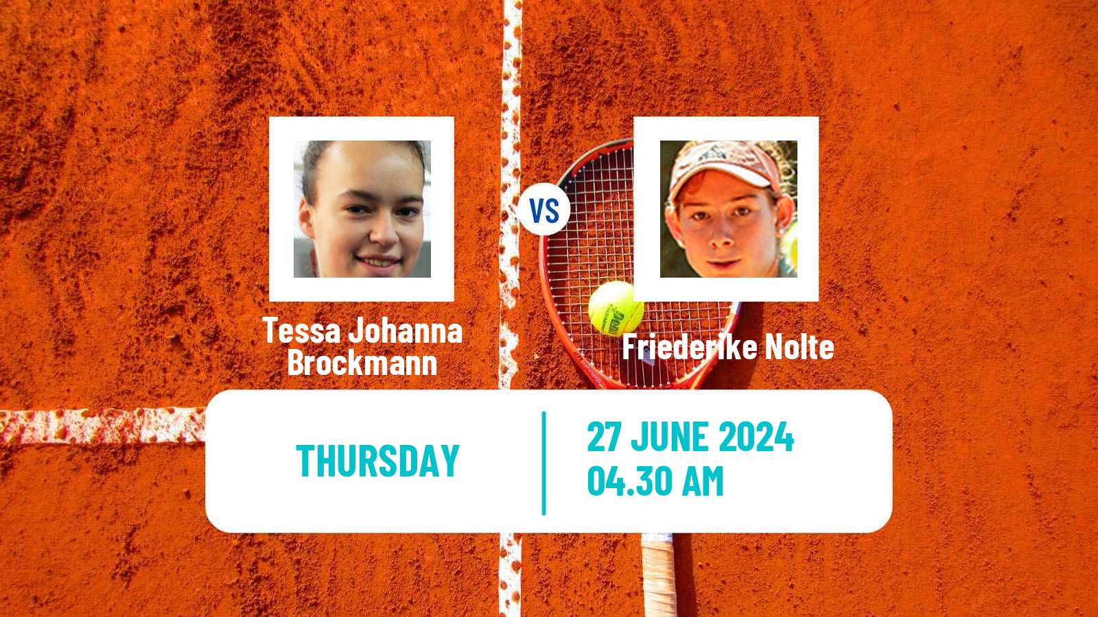 Tennis ITF W15 Kamen Women Tessa Johanna Brockmann - Friederike Nolte