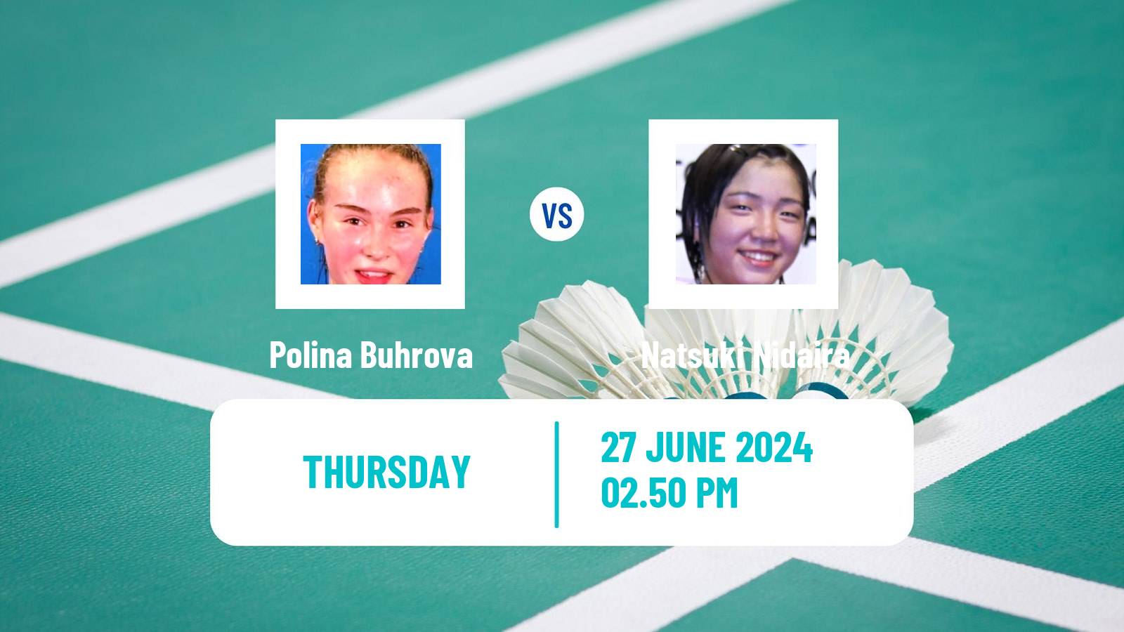 Badminton BWF World Tour Us Open Women Polina Buhrova - Natsuki Nidaira