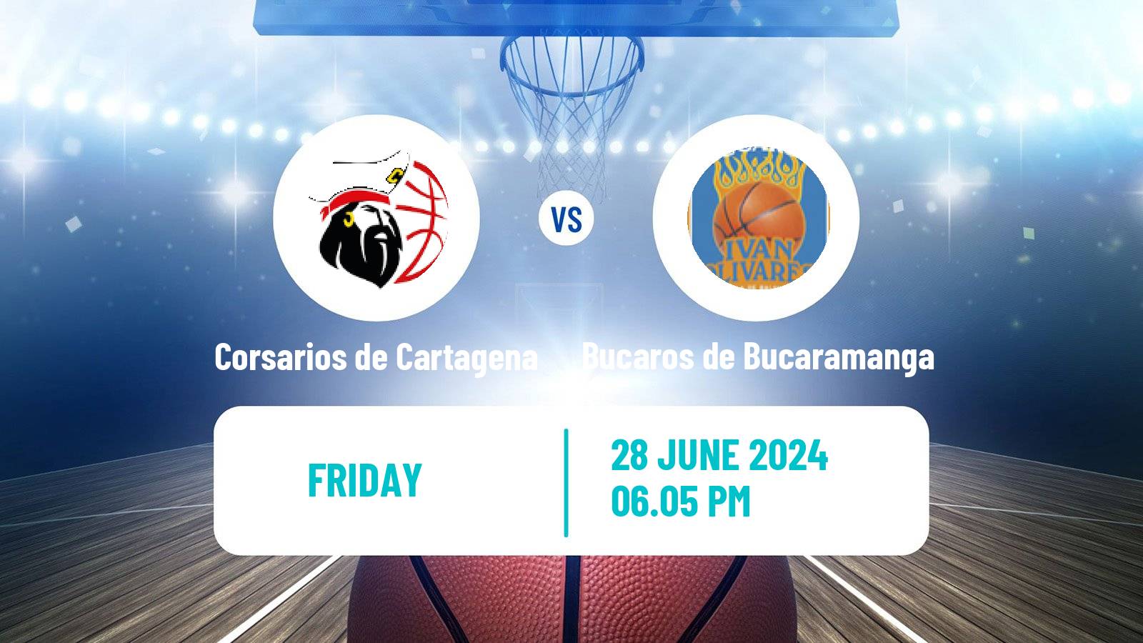 Basketball Colombian LBP Basketball Corsarios de Cartagena - Bucaros de Bucaramanga