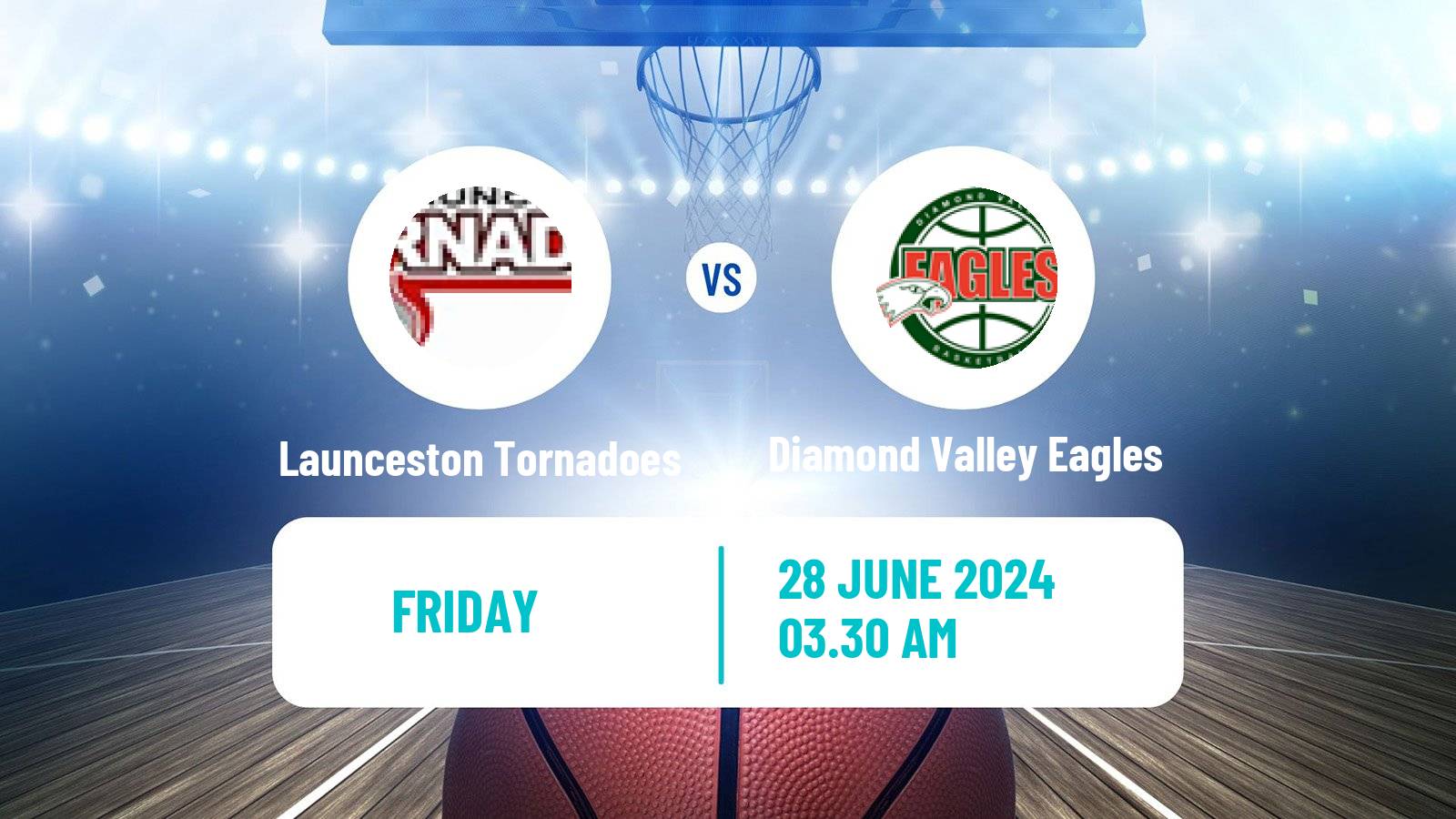 Basketball Australian NBL1 South Women Launceston Tornadoes - Diamond Valley Eagles