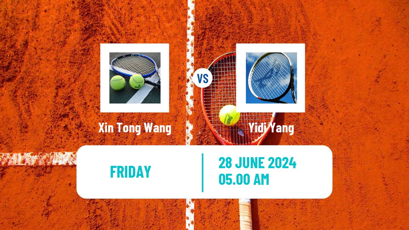 Tennis ITF W15 Tianjin Women Xin Tong Wang - Yidi Yang