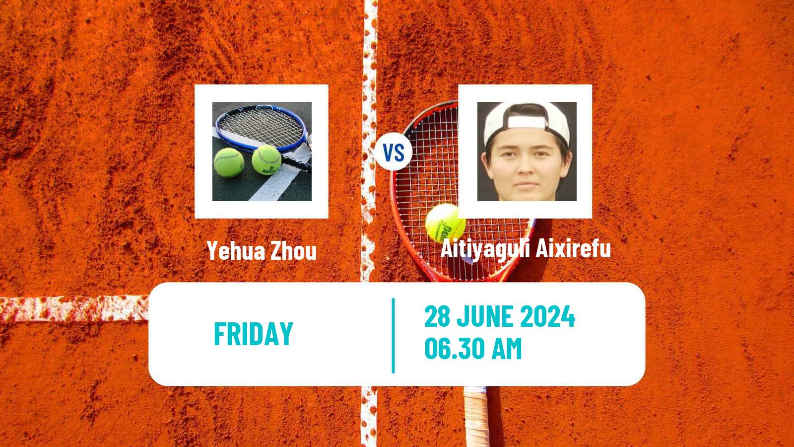 Tennis ITF W15 Tianjin Women Yehua Zhou - Aitiyaguli Aixirefu