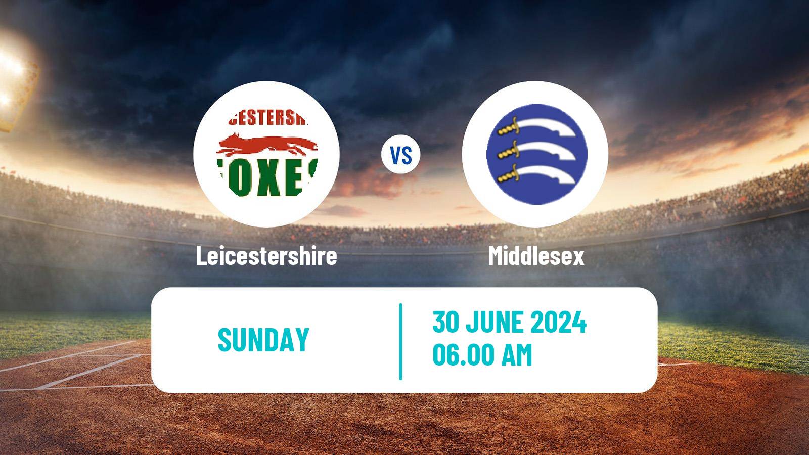 Cricket County Championship Two Cricket Leicestershire - Middlesex