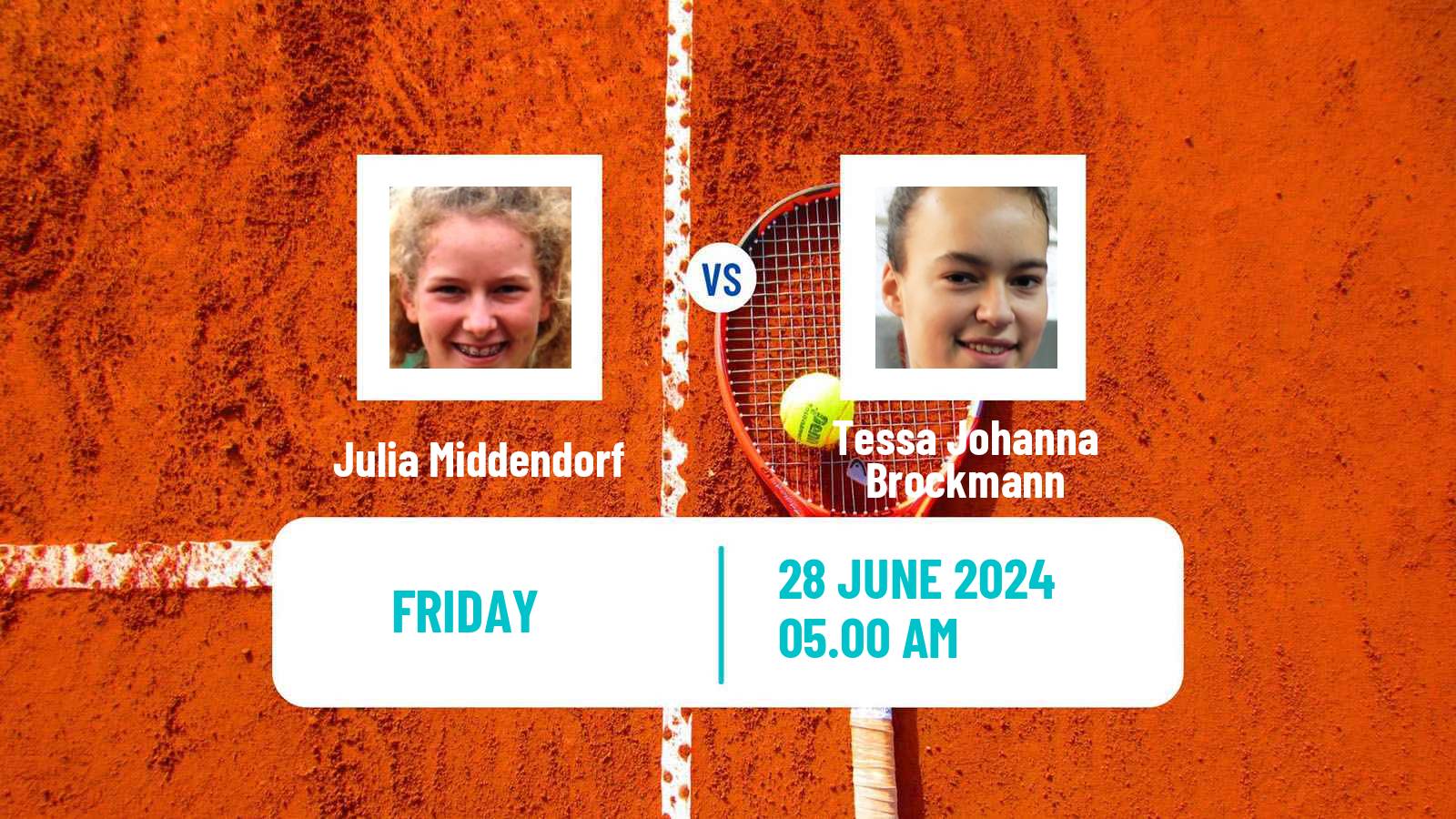 Tennis ITF W15 Kamen Women Julia Middendorf - Tessa Johanna Brockmann