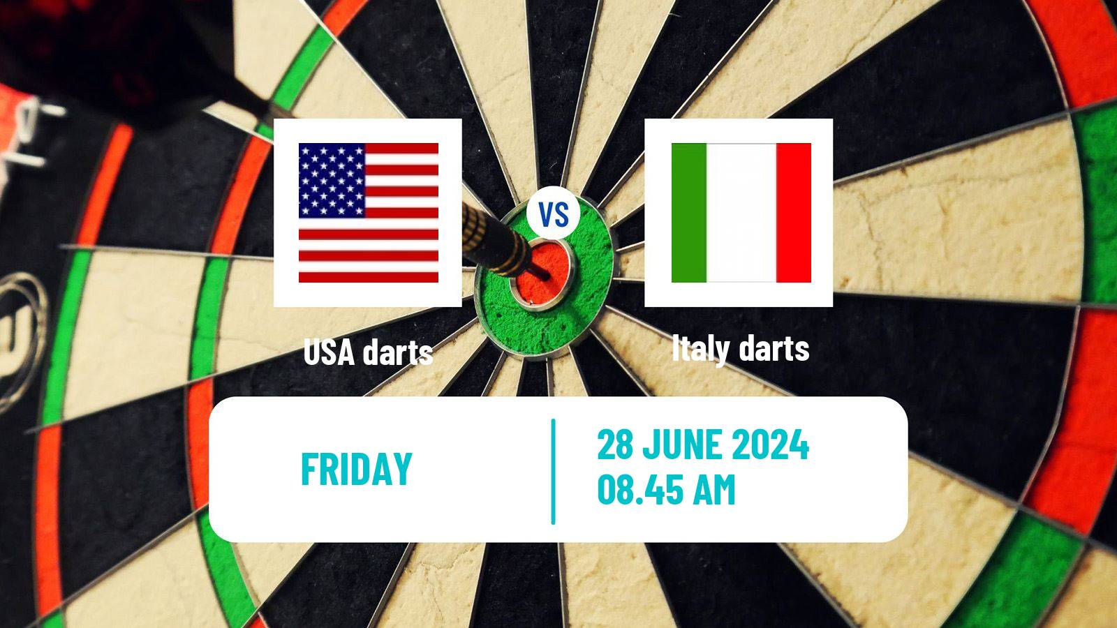 Darts World Cup Teams USA - Italy