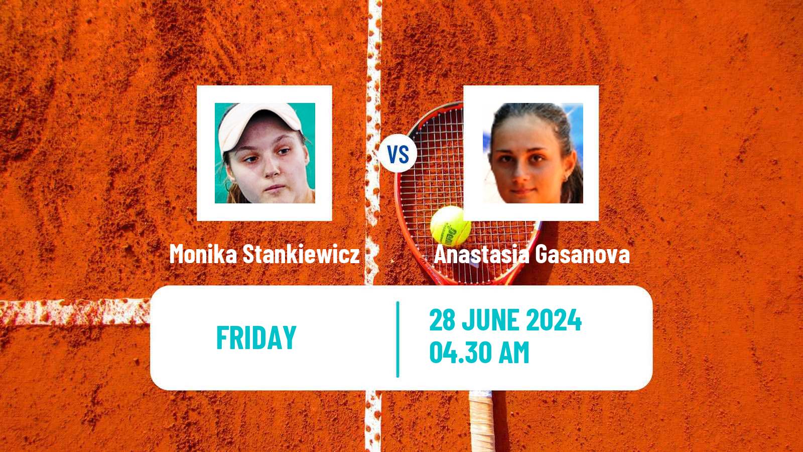 Tennis ITF W15 Monastir 24 Women Monika Stankiewicz - Anastasia Gasanova