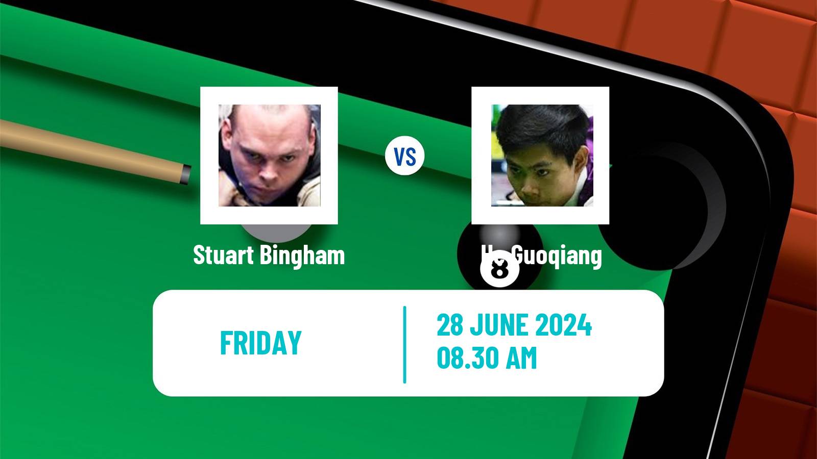 Snooker Championship League Stuart Bingham - He Guoqiang