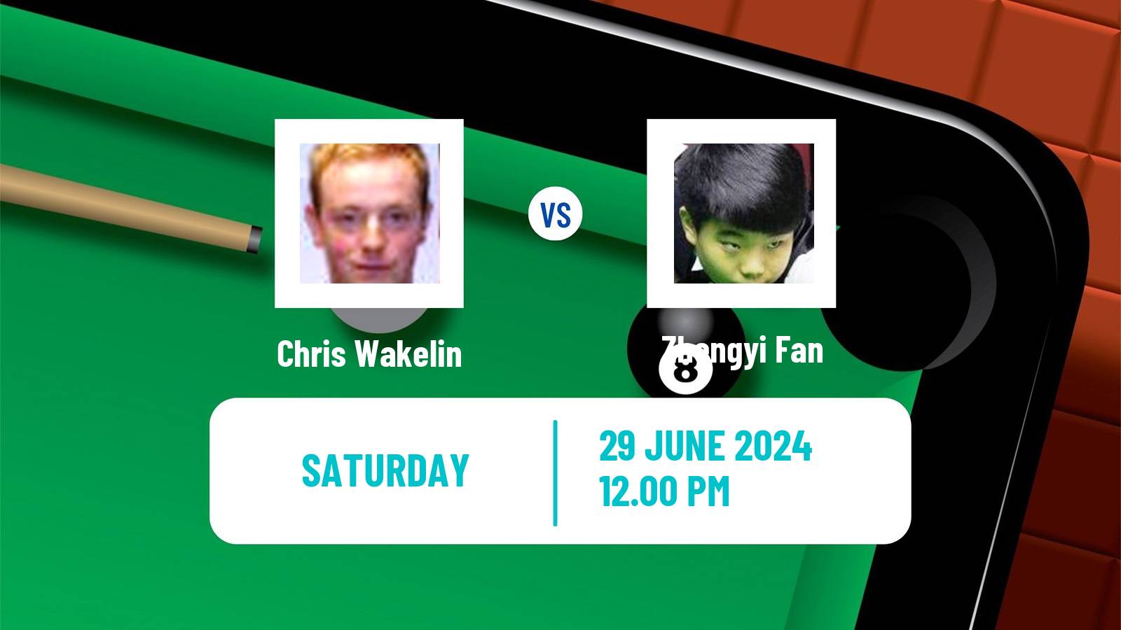 Snooker Championship League Chris Wakelin - Zhengyi Fan