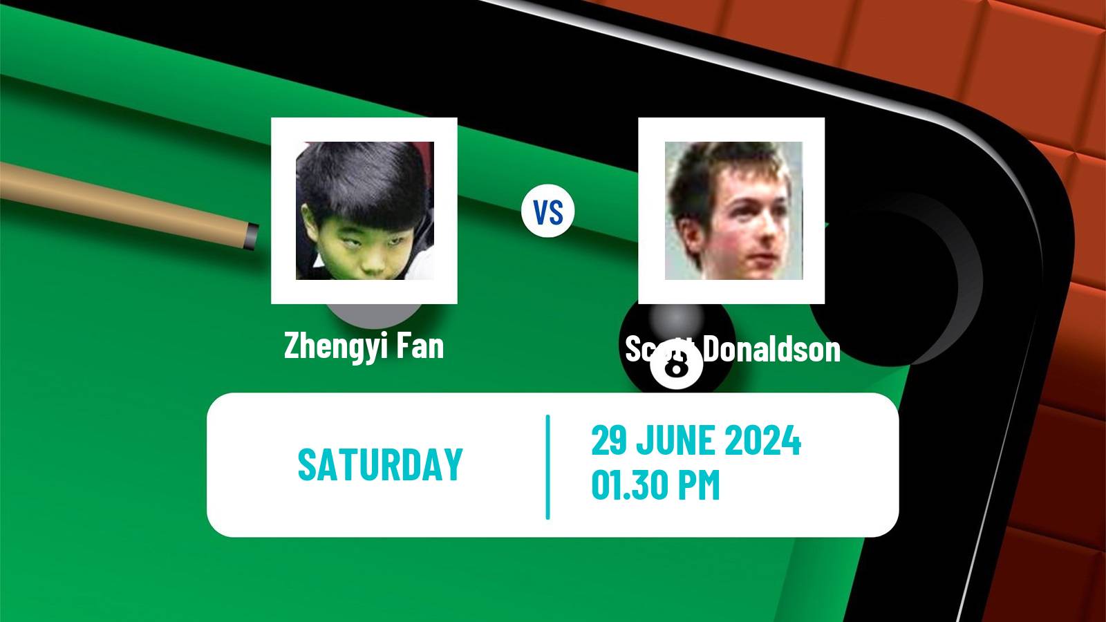 Snooker Championship League Zhengyi Fan - Scott Donaldson