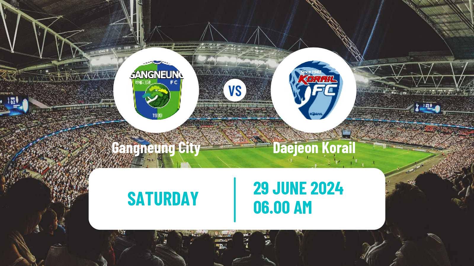 Soccer South Korean K3 League Gangneung City - Daejeon Korail