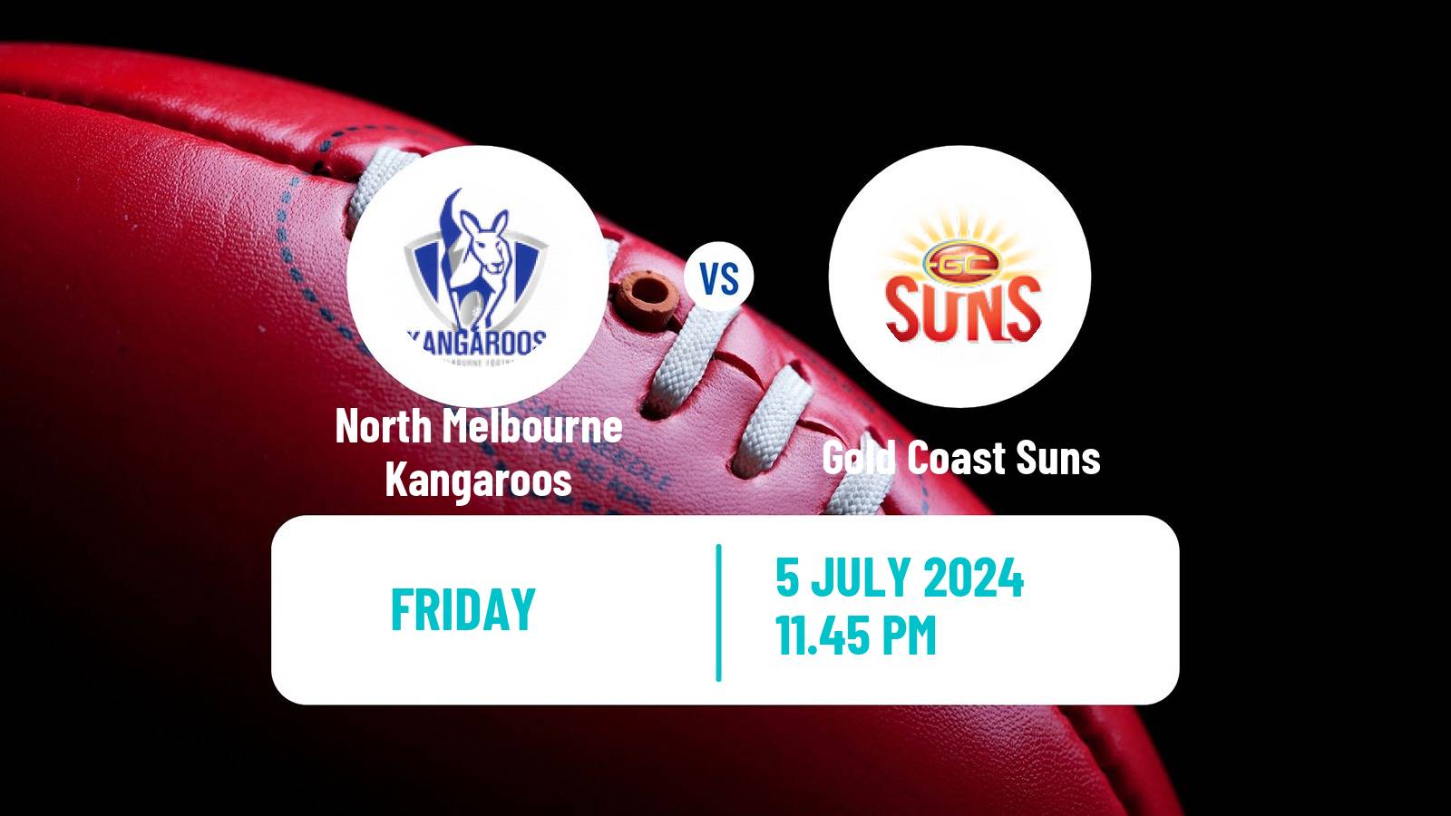 Aussie rules AFL North Melbourne Kangaroos - Gold Coast Suns