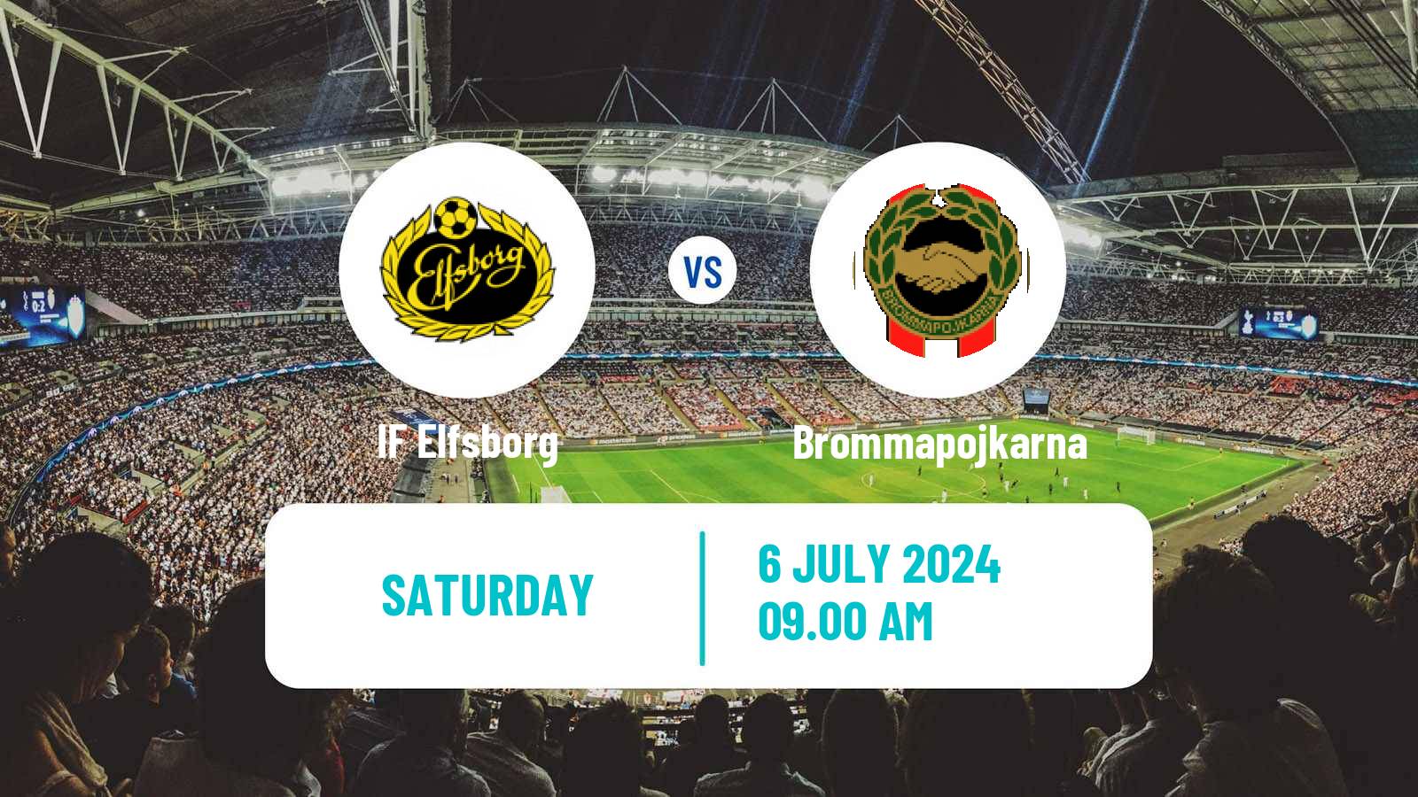 Soccer Swedish Allsvenskan Elfsborg - Brommapojkarna