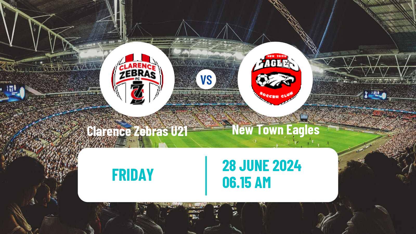 Soccer Australian Tasmania Southern Championship Clarence Zebras U21 - New Town Eagles