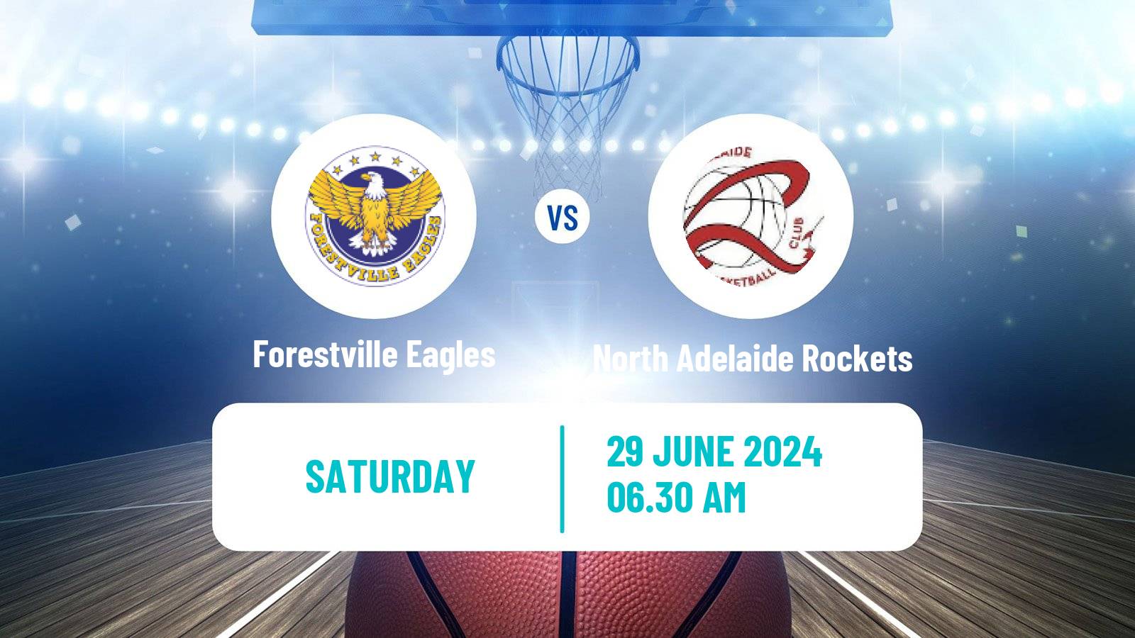 Basketball Australian NBL1 Central Forestville Eagles - North Adelaide Rockets