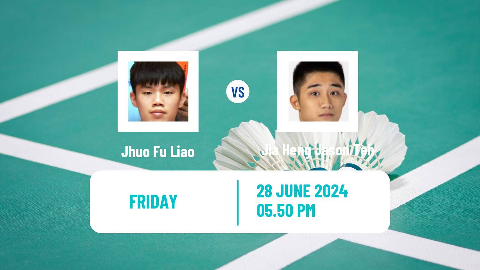 Badminton BWF World Tour Us Open Men Jhuo Fu Liao - Jia Heng Jason Teh