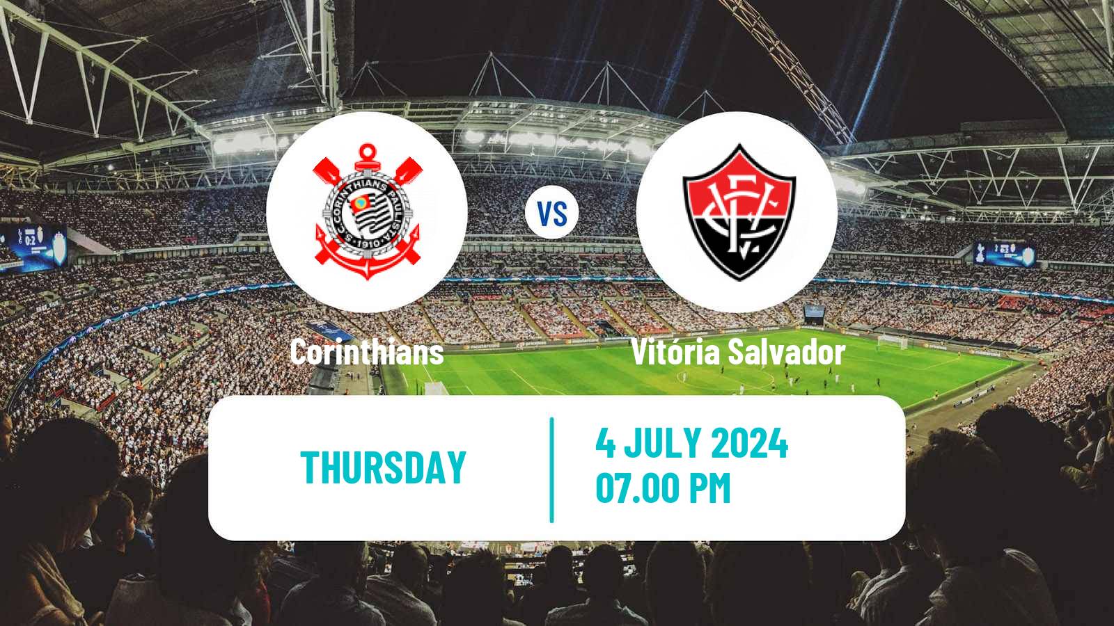 Soccer Brazilian Serie A Corinthians - Vitória Salvador