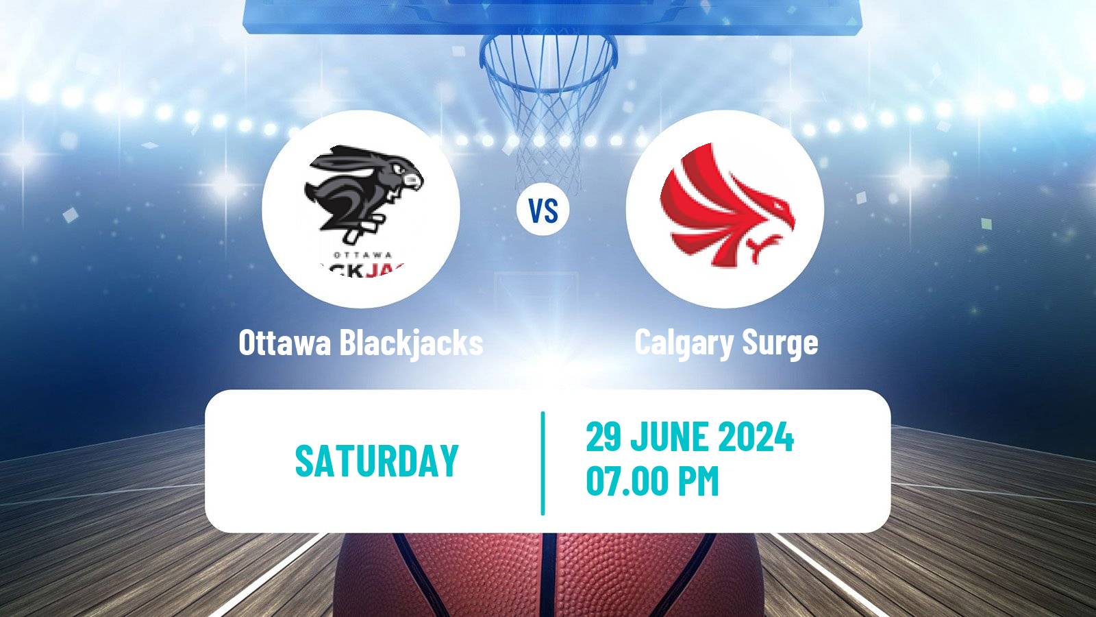 Basketball Canadian CEBL Ottawa Blackjacks - Calgary Surge