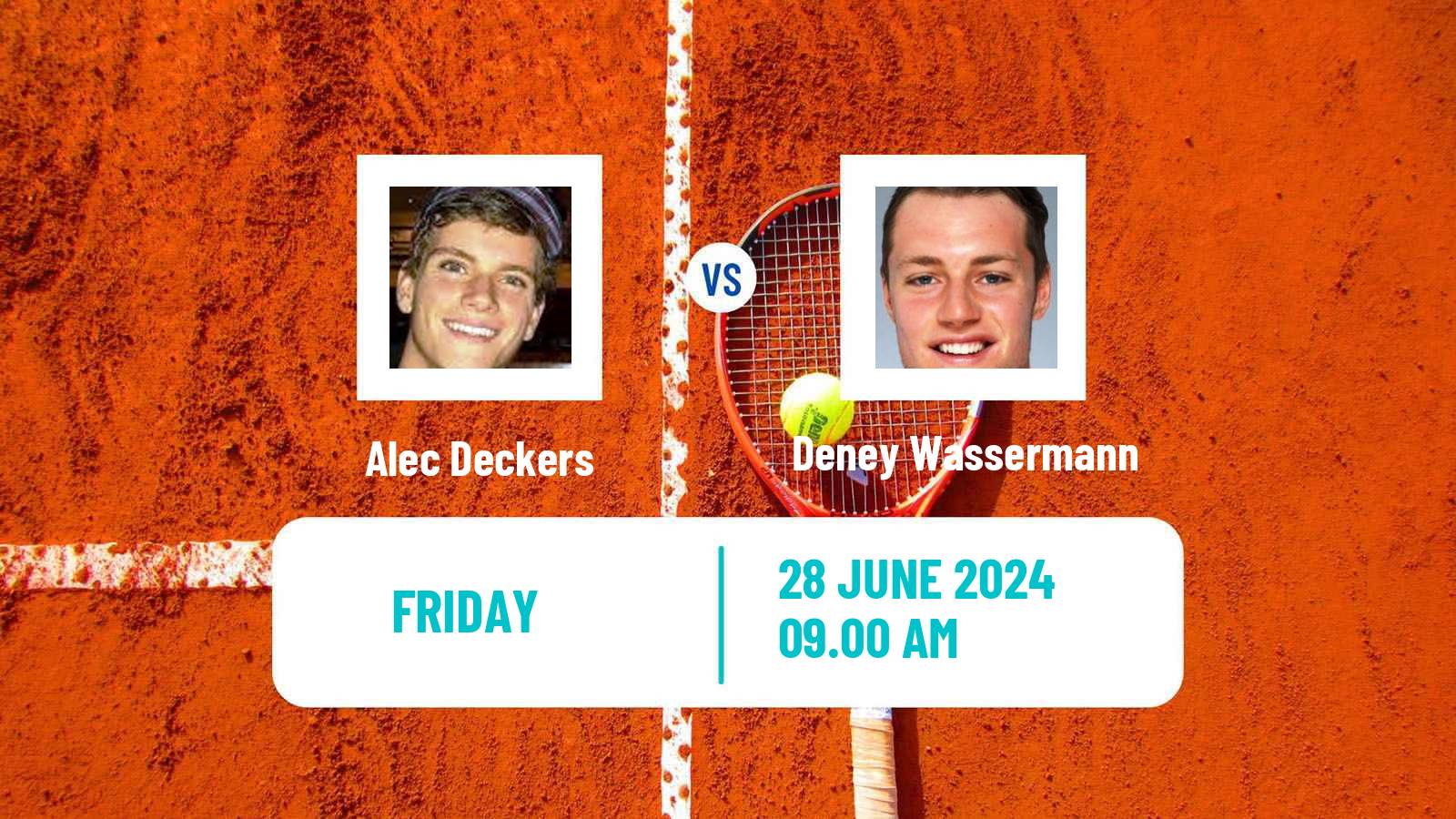 Tennis ITF M15 Alkmaar Men Alec Deckers - Deney Wassermann