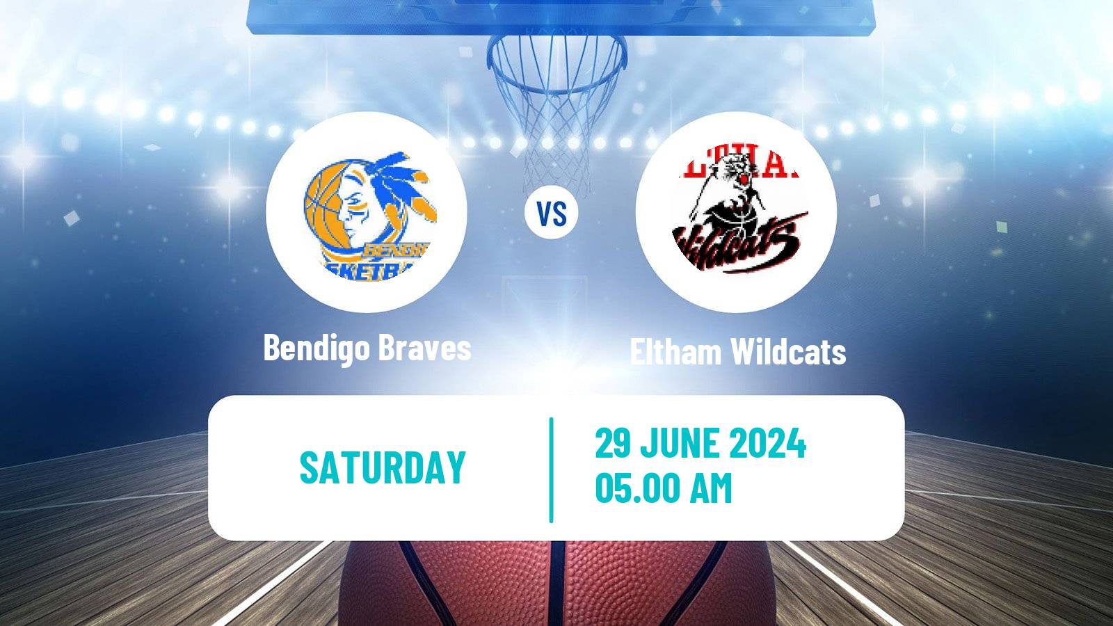 Basketball Australian NBL1 South Bendigo Braves - Eltham Wildcats